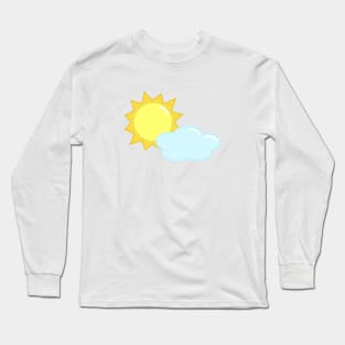 Cute Sun and Cloud Weather Icon Long Sleeve T-Shirt